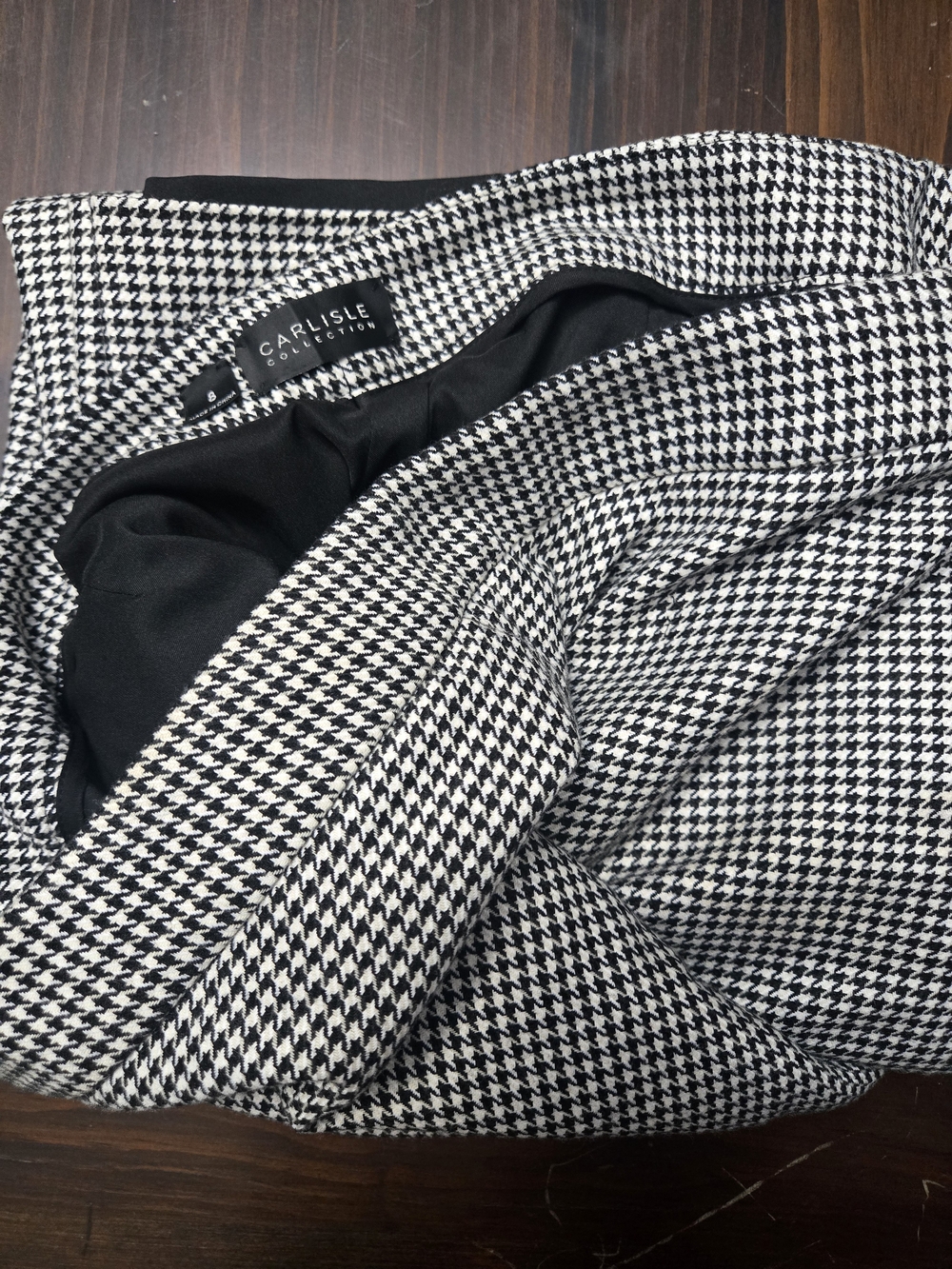 Carlisle Black and White Houndstooth Trousers